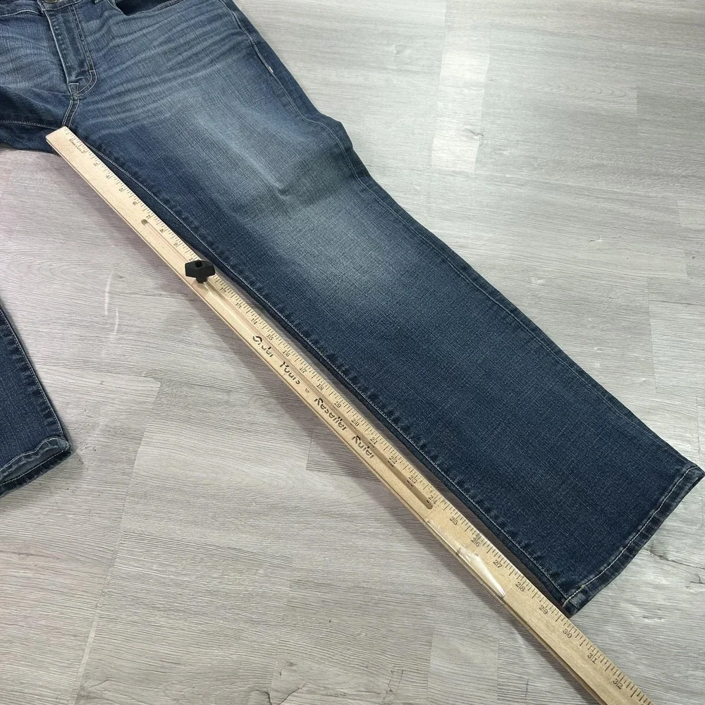 Outpost Makers Slim Straight Jeans Mens 34x30 Blue Stretch Denim Medium Wash